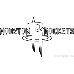 Houston Rockets Free Coloring Page for Kids