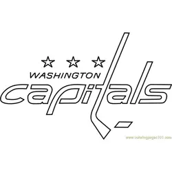 Washington Capitals Logo Free Coloring Page for Kids