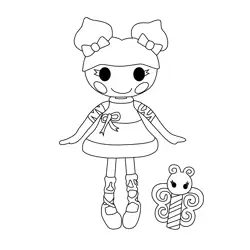 Blush Pink Pastry Lalaloopsy Free Coloring Page for Kids