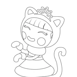 Boo Scaredy Cat Lalaloopsy Free Coloring Page for Kids