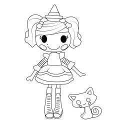 Candy Broomsticks Lalaloopsy Free Coloring Page for Kids