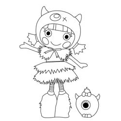 Furry Grrs a Lot Lalaloopsy Free Coloring Page for Kids