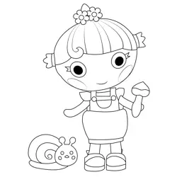Petal Flowerpot Lalaloopsy Free Coloring Page for Kids