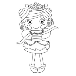Royal T. Honey Stripes Lalaloopsy Free Coloring Page for Kids