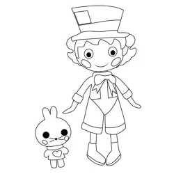 Wacky Hatter Lalaloopsy Free Coloring Page for Kids