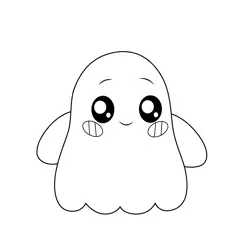 Ghosty Lankybox Free Coloring Page for Kids