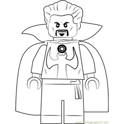 Lego Doctor Strange Free Coloring Page for Kids