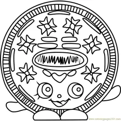 Cream E Cookie Shopkins Free Coloring Page for Kids