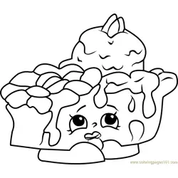 Pecanna Pie Shopkins Free Coloring Page for Kids
