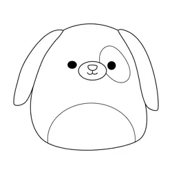 Harrison Dog Squishmallows Free Coloring Page for Kids