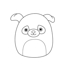 Prince the Pug Squishmallows Free Coloring Page for Kids