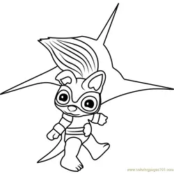 Powerpup Zelf Free Coloring Page for Kids