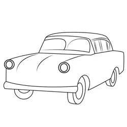 Opel Rekord P1 Car Free Coloring Page for Kids