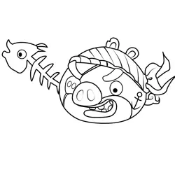 Pirate Angry Birds Free Coloring Page for Kids