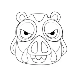 Sebulba Pig Angry Birds Free Coloring Page for Kids