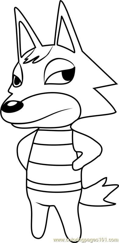 Chief Animal Crossing Coloring Page - Free Animal Crossing Coloring