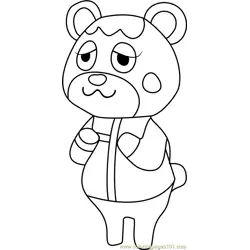Charlise Animal Crossing Free Coloring Page for Kids