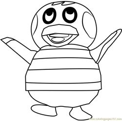 Kit Animal Crossing Coloring Page - Free Animal Crossing Coloring Pages