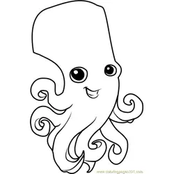 Octopus Animal Jam Free Coloring Page for Kids
