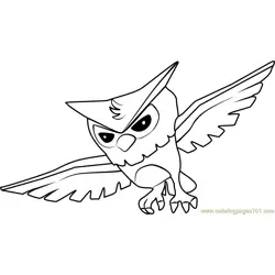 Owl Animal Jam Free Coloring Page for Kids
