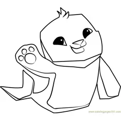 Seal Animal Jam Free Coloring Page for Kids