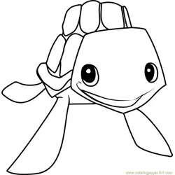 sea turtle Animal Jam Free Coloring Page for Kids