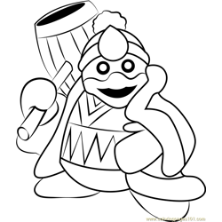 Walky Coloring Page - Free Kirby Coloring Pages : ColoringPages101.com