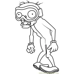 Zombie Bobsled Team Free Coloring Page for Kids