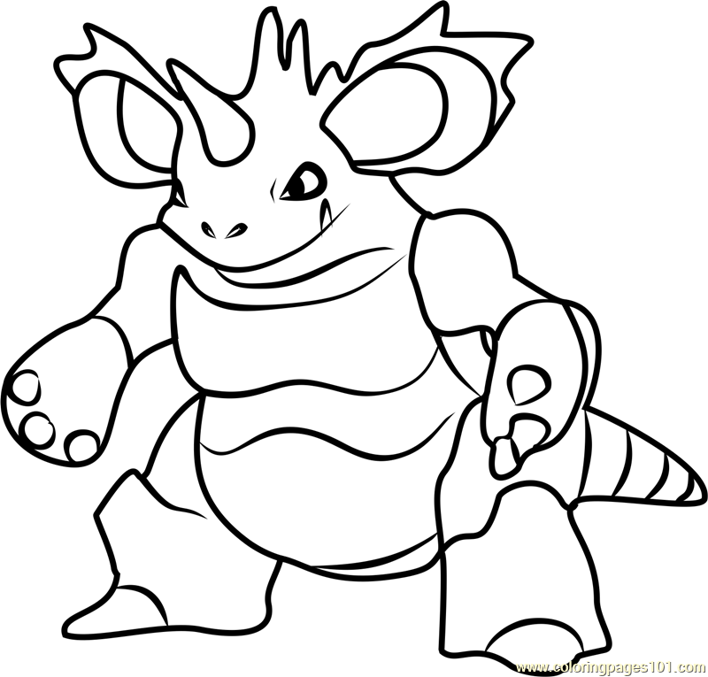 Nidoking Pokemon Go Coloring Page Free Pokémon Go Coloring Pages