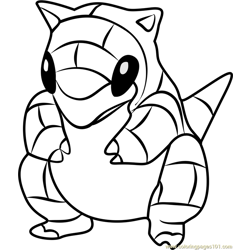 sandshrew Coloring Pages - 3 'sandshrew' worksheets for kids