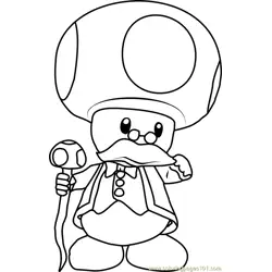 Toadsworth Free Coloring Page for Kids