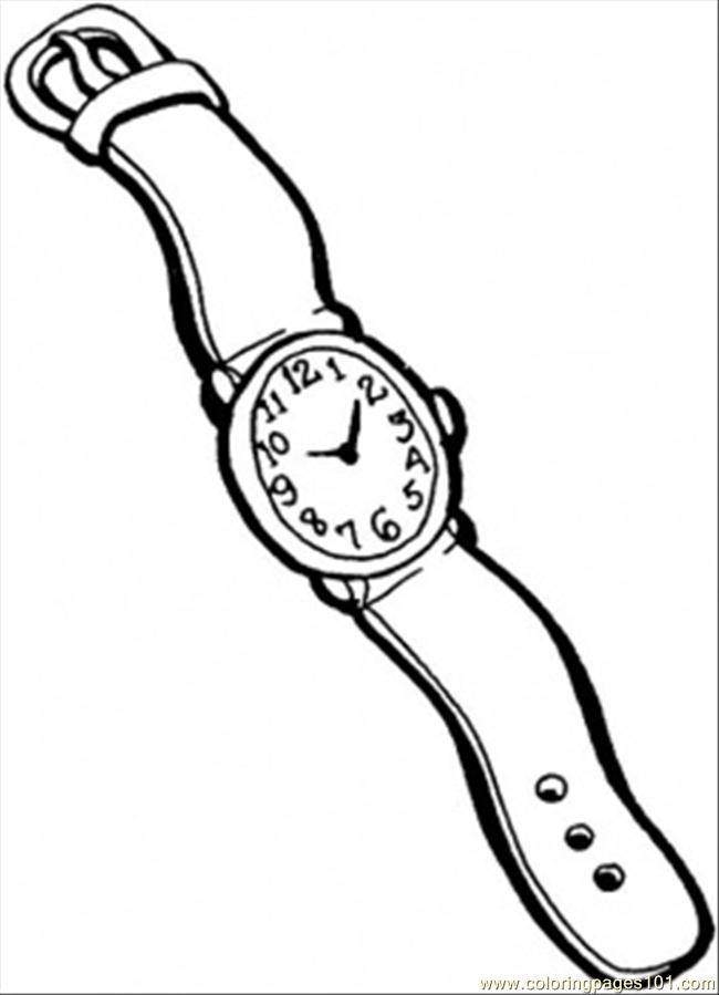 Coloring Pages Watch For Men (Accessories) - free printable coloring title=
