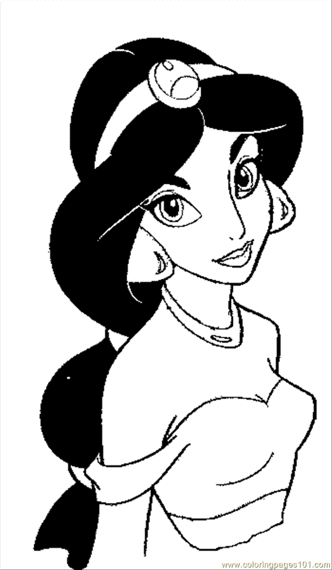 disney princess coloring pages jasmine. Disney Princess Coloring Pages
