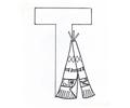 Letter T Coloring Page