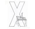 Letter X Coloring Page
