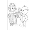The Child And Bear Are Playing Together