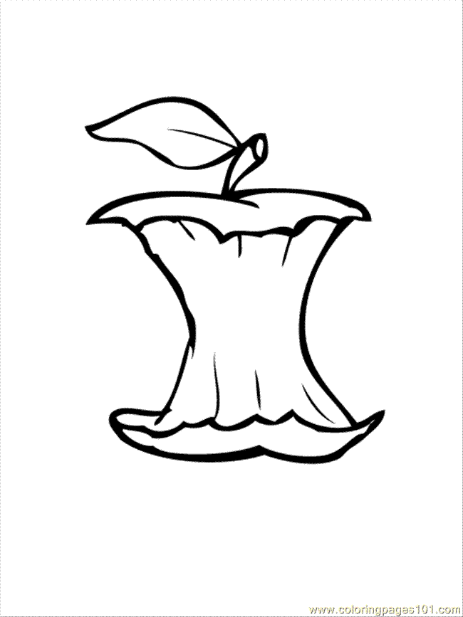 half eaten apple coloring pages - photo #8