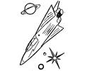 Space Rocket Is Flying