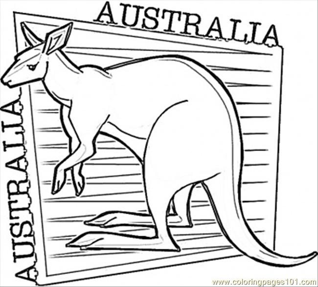 free printable coloring image Kangaroo