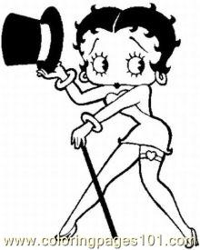 Betty Boop Coloring Pages on Free Printable Coloring Page Betty Boop 1 Med  Betty Boop