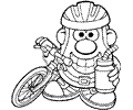 Mr Potato With A Bike