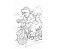 On The Bike Coloring Page