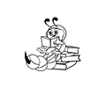 Bee read a book