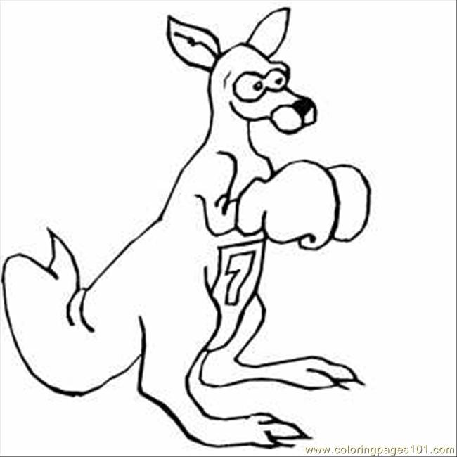 kangaroo boxing coloring pages - photo #1