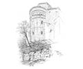 Coloring Pages Opera House Near The Ocean (Architecture > Buildings