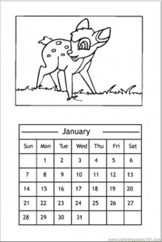 calender coloring pages - photo #36