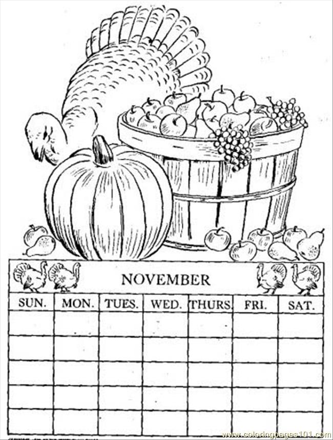 calender coloring pages - photo #48