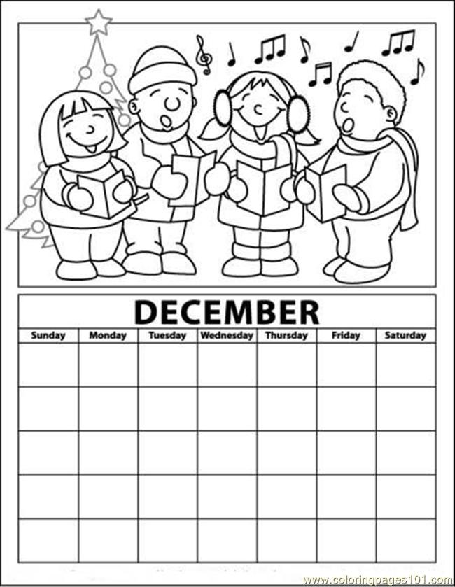 calendar coloring pages - photo #7
