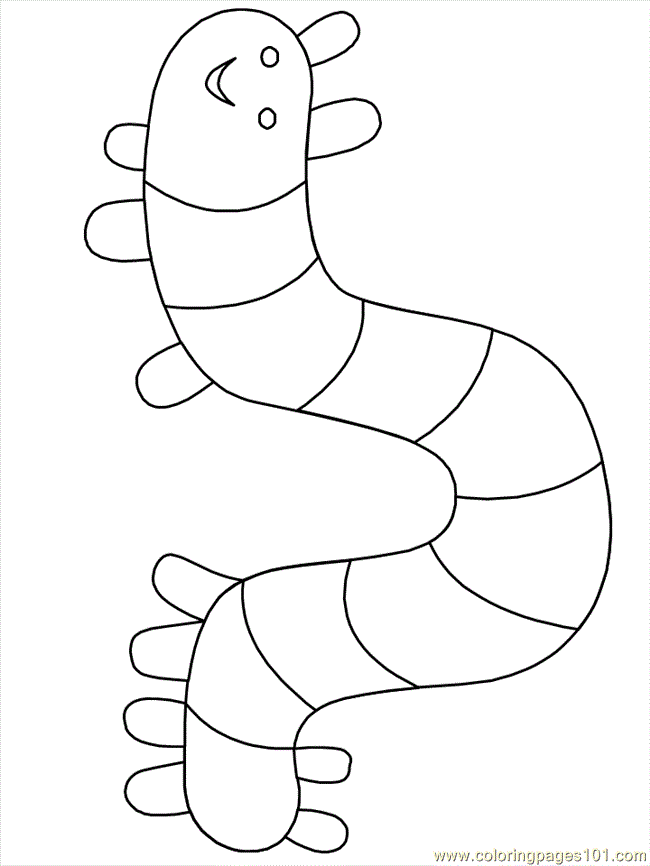 Coloring Pages Caterpillar (Insects > Caterpillar) - free printable