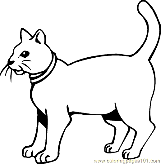 cat coloring clipart - photo #9